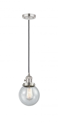 Beacon - 1 Light - 6 inch - Polished Nickel - Cord hung - Mini Pendant (3442|201CSW-PN-G204-6)