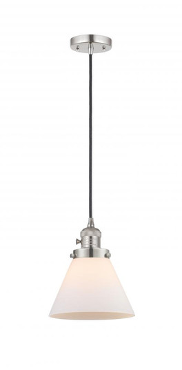 Cone - 1 Light - 8 inch - Polished Nickel - Cord hung - Mini Pendant (3442|201CSW-PN-G41)