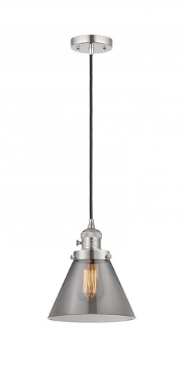 Cone - 1 Light - 8 inch - Polished Nickel - Cord hung - Mini Pendant (3442|201CSW-PN-G43)