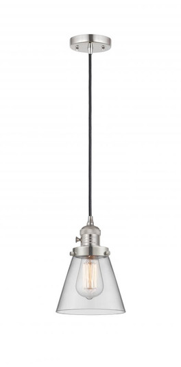 Cone - 1 Light - 6 inch - Polished Nickel - Cord hung - Mini Pendant (3442|201CSW-PN-G62-LED)