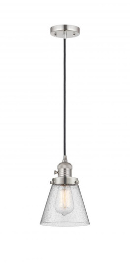 Cone - 1 Light - 6 inch - Polished Nickel - Cord hung - Mini Pendant (3442|201CSW-PN-G64-LED)