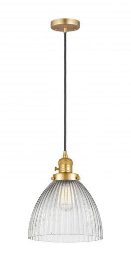 Seneca Falls - 1 Light - 10 inch - Satin Gold - Cord hung - Mini Pendant (3442|201CSW-SG-G222-LED)