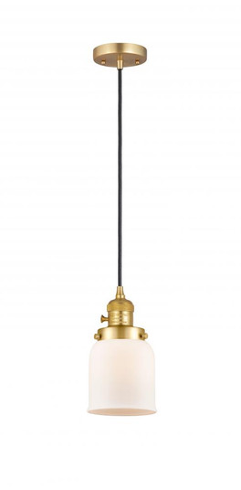 Bell - 1 Light - 5 inch - Satin Gold - Cord hung - Mini Pendant (3442|201CSW-SG-G51-LED)