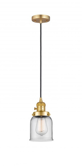 Bell - 1 Light - 5 inch - Satin Gold - Cord hung - Mini Pendant (3442|201CSW-SG-G52-LED)