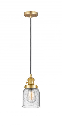 Bell - 1 Light - 5 inch - Satin Gold - Cord hung - Mini Pendant (3442|201CSW-SG-G54-LED)