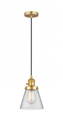 Cone - 1 Light - 6 inch - Satin Gold - Cord hung - Mini Pendant (3442|201CSW-SG-G62)