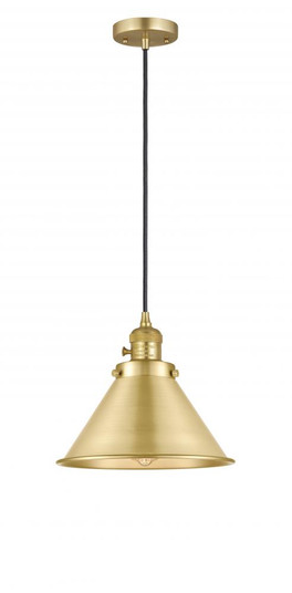 Briarcliff - 1 Light - 10 inch - Satin Gold - Cord hung - Mini Pendant (3442|201CSW-SG-M10-SG-LED)