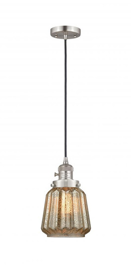 Chatham - 1 Light - 7 inch - Brushed Satin Nickel - Cord hung - Mini Pendant (3442|201CSW-SN-G146)
