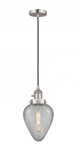 Geneseo - 1 Light - 7 inch - Brushed Satin Nickel - Cord hung - Mini Pendant (3442|201CSW-SN-G165-LED)