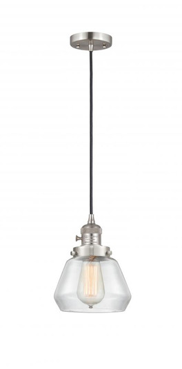 Fulton - 1 Light - 7 inch - Brushed Satin Nickel - Cord hung - Mini Pendant (3442|201CSW-SN-G172-LED)