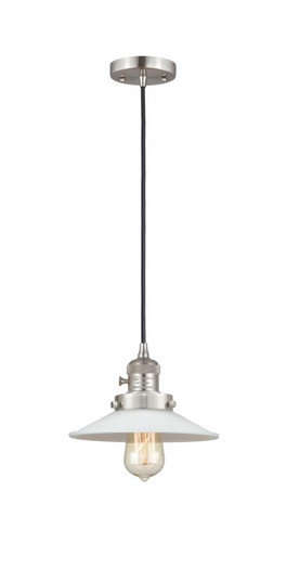Halophane - 1 Light - 9 inch - Brushed Satin Nickel - Cord hung - Mini Pendant (3442|201CSW-SN-G1-LED)