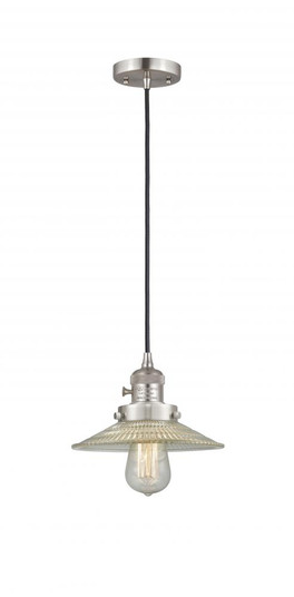 Halophane - 1 Light - 9 inch - Brushed Satin Nickel - Cord hung - Mini Pendant (3442|201CSW-SN-G2)