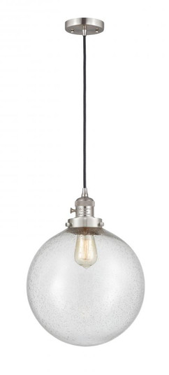 Beacon - 1 Light - 12 inch - Brushed Satin Nickel - Cord hung - Mini Pendant (3442|201CSW-SN-G204-12)