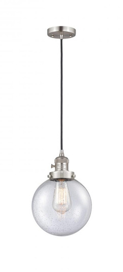 Beacon - 1 Light - 8 inch - Brushed Satin Nickel - Cord hung - Mini Pendant (3442|201CSW-SN-G204-8)