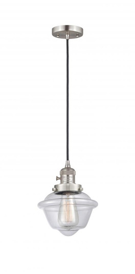 Oxford - 1 Light - 7 inch - Brushed Satin Nickel - Cord hung - Mini Pendant (3442|201CSW-SN-G532)