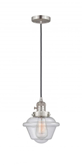 Oxford - 1 Light - 7 inch - Brushed Satin Nickel - Cord hung - Mini Pendant (3442|201CSW-SN-G534)
