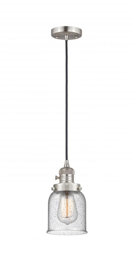 Bell - 1 Light - 5 inch - Brushed Satin Nickel - Cord hung - Mini Pendant (3442|201CSW-SN-G54-LED)
