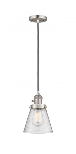 Cone - 1 Light - 6 inch - Brushed Satin Nickel - Cord hung - Mini Pendant (3442|201CSW-SN-G64)