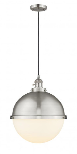 Hampden - 1 Light - 13 inch - Brushed Satin Nickel - Cord hung - Pendant (3442|201CSW-SN-HFS-121-SN)