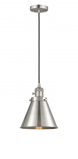 Appalachian - 1 Light - 8 inch - Brushed Satin Nickel - Cord hung - Mini Pendant (3442|201CSW-SN-M13-SN)