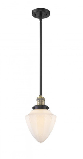 Bullet - 1 Light - 7 inch - Black Antique Brass - Stem Hung - Mini Pendant (3442|201S-BAB-G661-7-LED)