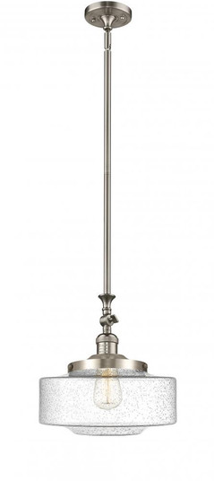 Bridgeton - 1 Light - 12 inch - Brushed Satin Nickel - Stem Hung - Adjustable Mini Pendant (3442|206-SN-G694-12-LED)
