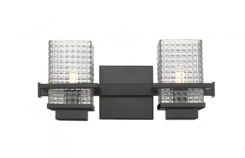 Wellfleet - 2 Light - 15 inch - Black - Bath Vanity Light (3442|310-2W-BK-CL)