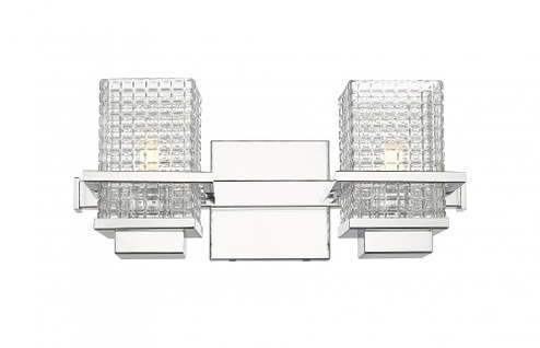 Wellfleet - 2 Light - 15 inch - Polished Chrome - Bath Vanity Light (3442|310-2W-PC-CL)