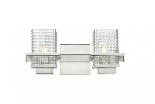 Wellfleet - 2 Light - 15 inch - Satin Nickel - Bath Vanity Light (3442|310-2W-SN-CL)
