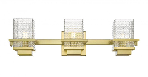 Wellfleet - 3 Light - 24 inch - Satin Gold - Bath Vanity Light (3442|310-3W-SG-CL)