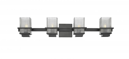 Wellfleet - 4 Light - 33 inch - Black - Bath Vanity Light (3442|310-4W-BK-CL)