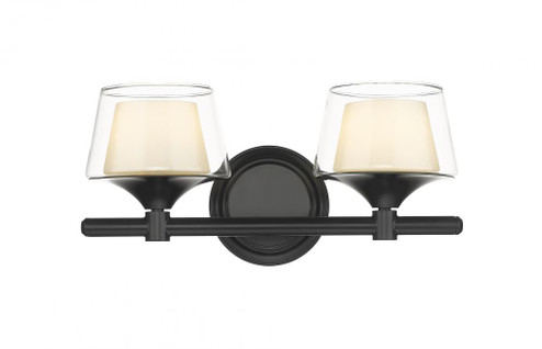 Laguna - 2 Light - 15 inch - Black - Bath Vanity Light (3442|311-2W-BK-CLW-LED)