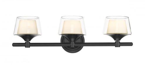 Laguna - 3 Light - 24 inch - Black - Bath Vanity Light (3442|311-3W-BK-CLW)