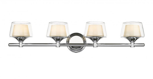 Laguna - 4 Light - 33 inch - Polished Chrome - Bath Vanity Light (3442|311-4W-PC-CLW-LED)