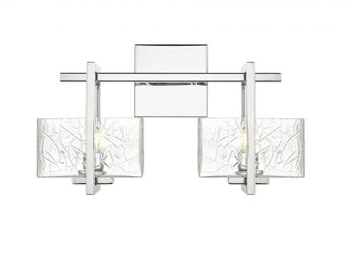 Striate - 2 Light - 15 inch - Polished Chrome - Bath Vanity Light (3442|312-2W-PC-CL)