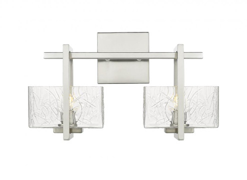 Striate - 2 Light - 15 inch - Satin Nickel - Bath Vanity Light (3442|312-2W-SN-CL)