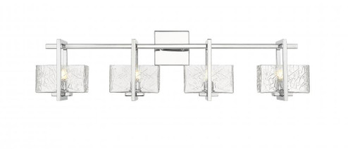 Striate - 4 Light - 33 inch - Polished Chrome - Bath Vanity Light (3442|312-4W-PC-CL)
