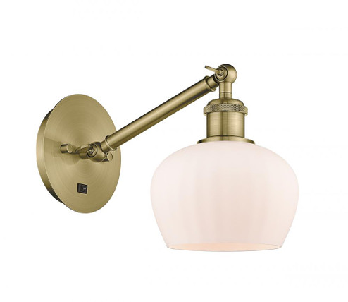 Fenton - 1 Light - 7 inch - Antique Brass - Sconce (3442|317-1W-AB-G91-LED)