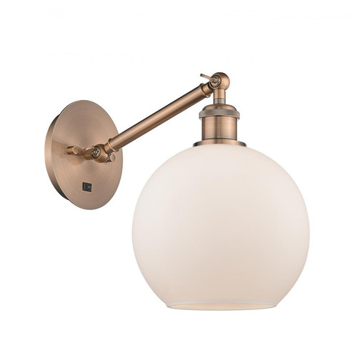Athens - 1 Light - 8 inch - Antique Copper - Adjustable Sconce (3442|317-1W-AC-G121-8)