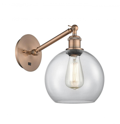 Athens - 1 Light - 8 inch - Antique Copper - Adjustable Sconce (3442|317-1W-AC-G122-8)