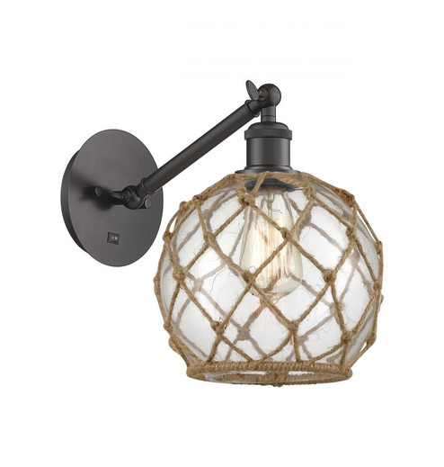 Farmhouse Rope - 1 Light - 8 inch - Oil Rubbed Bronze - Sconce (3442|317-1W-OB-G122-8RB-LED)