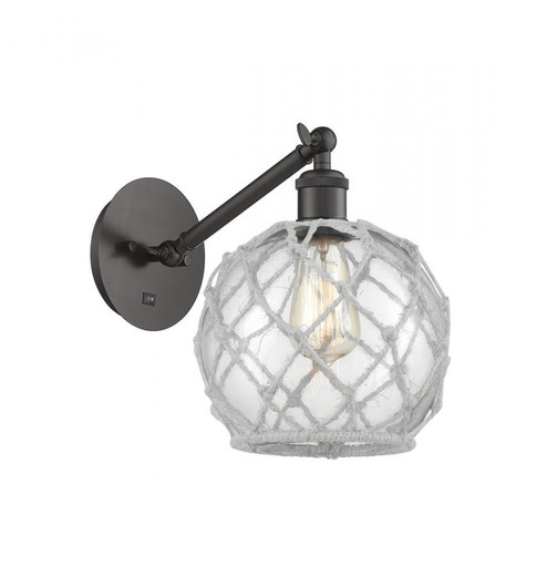 Farmhouse Rope - 1 Light - 8 inch - Oil Rubbed Bronze - Sconce (3442|317-1W-OB-G122-8RW)
