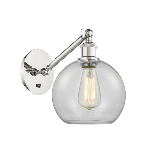 Athens - 1 Light - 8 inch - Polished Nickel - Adjustable Sconce (3442|317-1W-PN-G122-8)