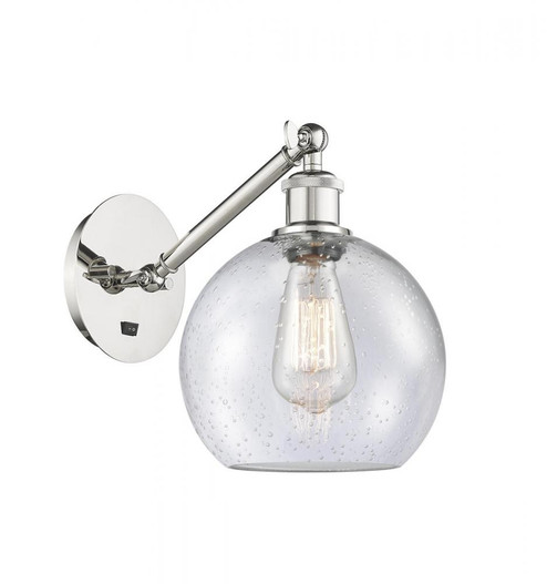 Athens - 1 Light - 8 inch - Polished Nickel - Adjustable Sconce (3442|317-1W-PN-G124-8-LED)