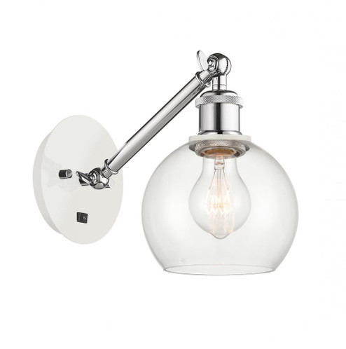 Athens - 1 Light - 6 inch - White Polished Chrome - Adjustable Sconce (3442|317-1W-WPC-G122-6-LED)