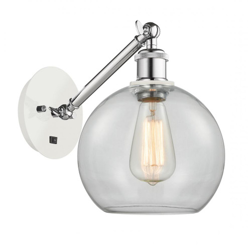 Athens - 1 Light - 8 inch - White Polished Chrome - Adjustable Sconce (3442|317-1W-WPC-G122-8-LED)