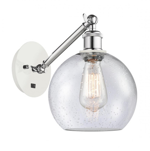 Athens - 1 Light - 8 inch - White Polished Chrome - Adjustable Sconce (3442|317-1W-WPC-G124-8)