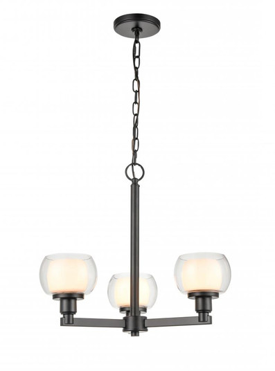 Cairo - 3 Light - 20 inch - Black - Chain Hung - Pendant (3442|330-3CR-BK-CLW)
