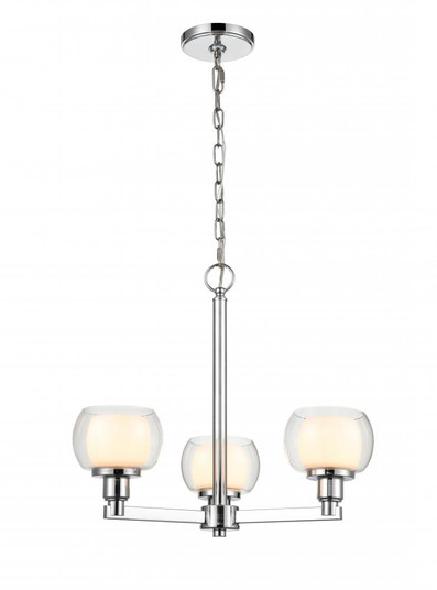 Cairo - 3 Light - 20 inch - Polished Chrome - Chain Hung - Pendant (3442|330-3CR-PC-CLW-LED)