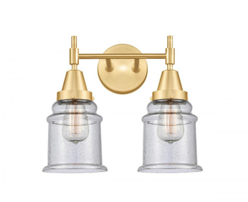 Canton - 2 Light - 15 inch - Satin Gold - Bath Vanity Light (3442|447-2W-SG-G184-LED)